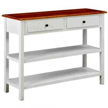 Tavolo Consolle Bianco 110x35x80 cm MDF