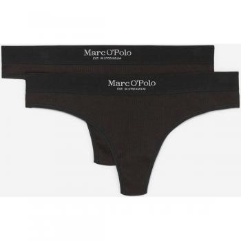 Marc O'Polo String mit Rippenstruktur und elastischem Logo-Bund, Größe L