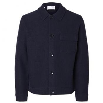 SELECTED HOMME Strickjacke 'SLHNEALY LS KNIT SHIRT JACKET'
