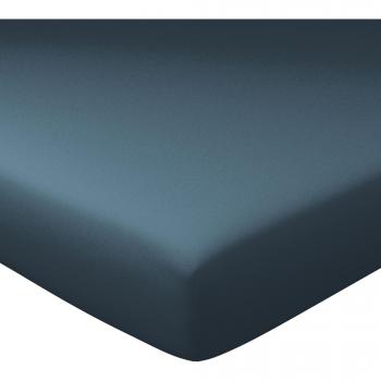Drap-housse Grand Bonnet 160x200 32 cm Bleu Oraison en Lin