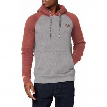 Sudadera de capucha Superdry Orange Label, Gris (Varsity Silver Grit Zj3), talla X-Large