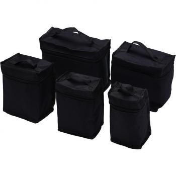 Porte-stylos et porte-marqueurs noir à fermeture éclair, sac en toile repliable