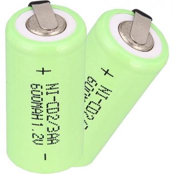 Anmas 2/3 AA Ni-CD Akku 1,2V 600mAh grün (2-16 Stück)