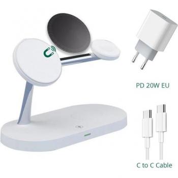 Fivetech 3-in-1 Wireless Charging Hub for iPhone, Apple Watch, and AirPods