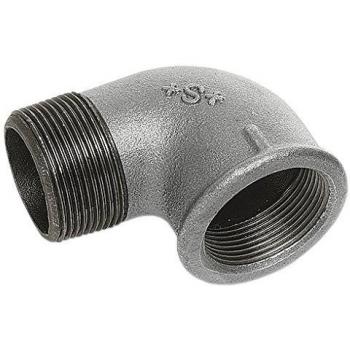 Coude 90° en fonte D 1.1/2 finition zinc