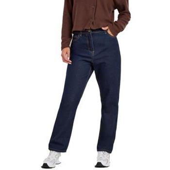 PixieGirl Petite – Damenjeans, breites Bein, blau‑braun Waschung, 100 % Baumwolle