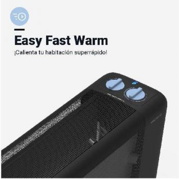 Calefactor De Mica Inka 4020 Universal Blue 1500W Diseño Horizontal Negro