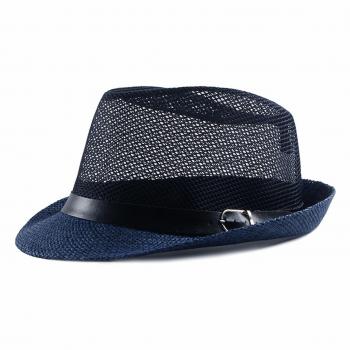 Chapeau Unisexe Naïveer Panama Bleu Marine à Vents