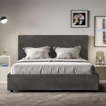 Somier Mika 140x210 Gris con Base Acolchada