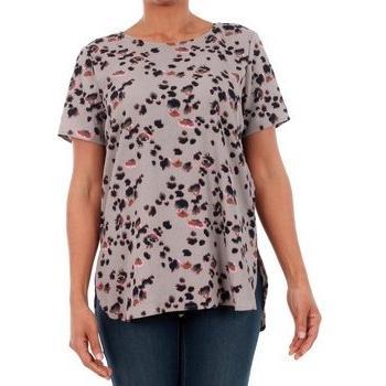 Blusa Vero Moda VMBALI SLIT S/S para Mulheres Cinza