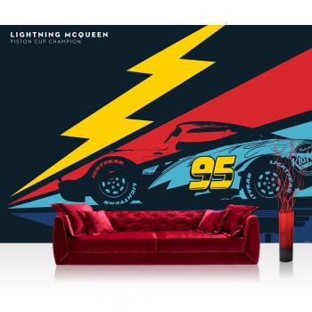 Bunte Vliestapete 208x146 cm – Lightning McQueen Kids Edition