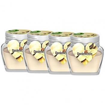 Air Wick Aromatische Kerzen, Vanille und brauner Zucker, 4er Set