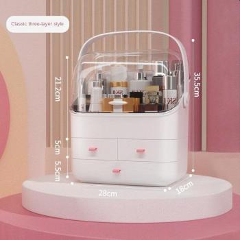 White Cosmetic Storage Box with Waterproof Design
