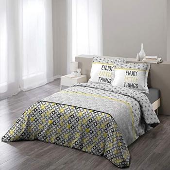 Parure de lit remix 260x240 cm couleur jaune