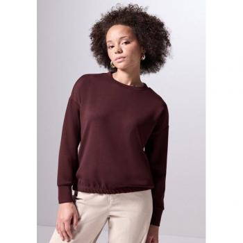 Stoff-Langarmshirt STREET ONE STUDIO Damen 46 – Modal/Polyester/Elasthan mit elastischem Bund
