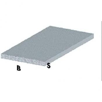 Tige Aluminium Plat Argent 100 cm 25x2 mm