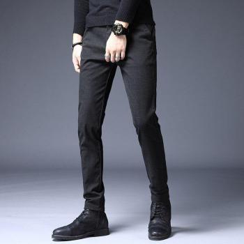 Pantalón de Negocios Plaid de Invierno