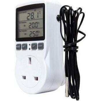 Digital Timer Thermostat Socket with Temperature Sensor Probe