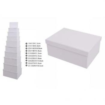 Cajas Navideñas 10 Piezas Matryoshka Blanco