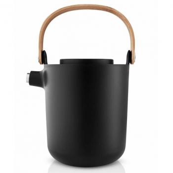 Black 1L Eva Solo Nordic Teapot with Built‑in Filter