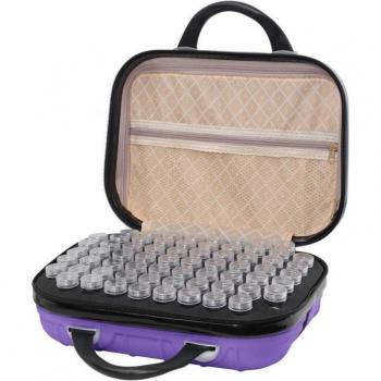 Embroidery Handbag with 132 Bottles for Beads