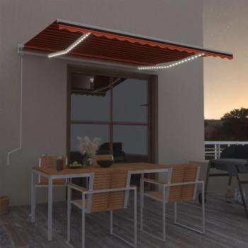 Auvent patio vidaXL 400x300 cm orange et marron