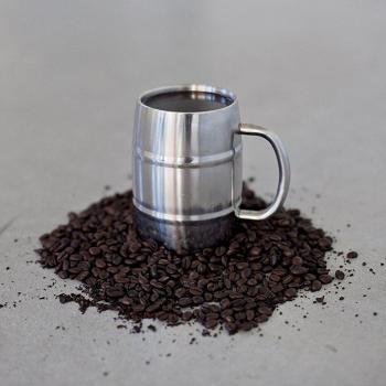 Edelstahl Doppelbecher für heiße Getränke