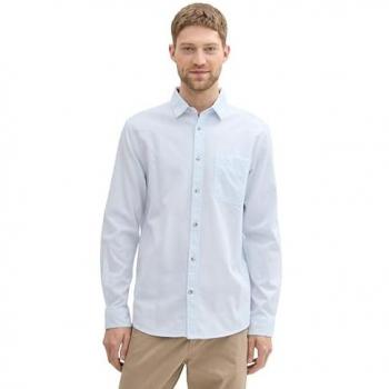 Camicia Strutturata A Maniche Lunghe Tom Tailor Blu 2XL