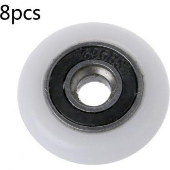 8 Pcs Shower Door Runner Wheels 23mm Diameter R9UF