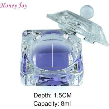 Contenedor cristalino Honey Joy: polvo y líquido acrílico