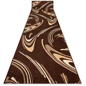 RUGSX Brown Coffee Heat‑Set Runner 80×600 cm