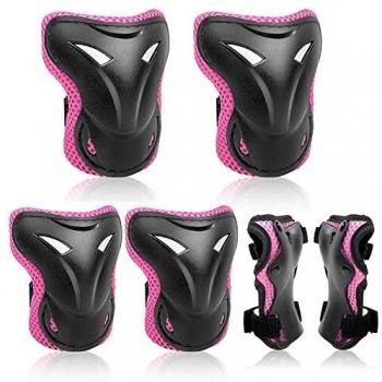 LUCTHY Kids Knee Pads and Wrist Guards Set