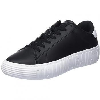 Tommy Jeans Cupsole Noir Cuir Homme Taille 44