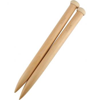 2Pcs/Set 15/20/25mm Wooden Yarn Knitting Needles for Sweater Making
