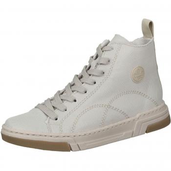 Rieker High Top Sneaker, Freizeitschuh, Damen, beige, Schnürschuh mit Reißverschluss