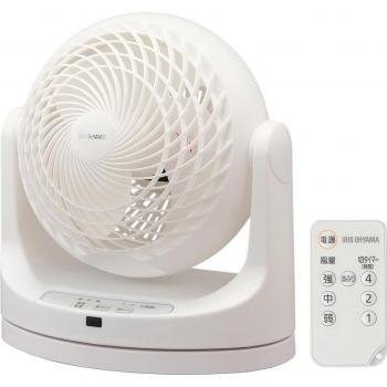 Iris Ohyama Remote-Controlled White 14-Tatami Macaron Swivel Fan (PCF‑MKC18‑W)