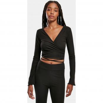 Urban Classics Damen Langarmshirt Cropped Rib Wrapped