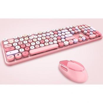 BADIDEAR 2,4G Laptop-Tastatur und Maus in Pastellfarben