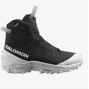 Salomon Crosstrak Powder WaterProof Schuhe für Männer – Schwarz/Weiß (45⅓)