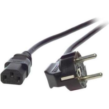 Netzleitung CEE 7/7 90°-C13 180° schwarz, 0,5 m