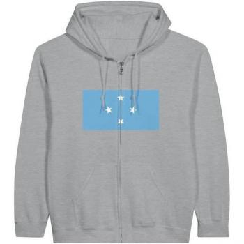 Sweat mit Kapuze – Graue Micronesische Flagge, lange Ärmel, unisex, optimaler Tragekomfort