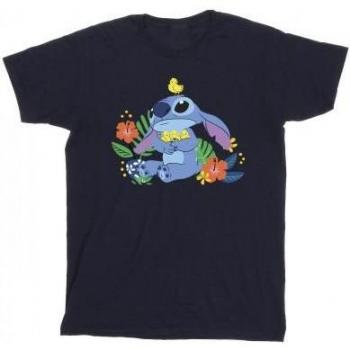 Chemise à manches courtes noire pour enfants Disney Lilo & Stitch