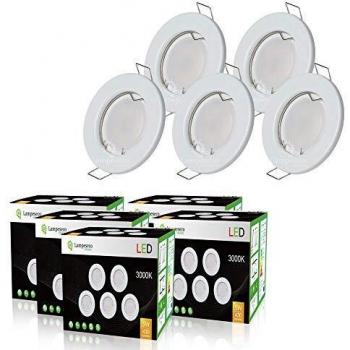 Éclairage LED Dimmable 35 Spots 7W Blanc Chaud Finition Blanche