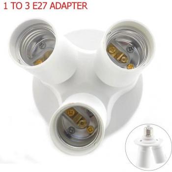 Support de lampe 3 têtes E27 – adaptation 110‑240 V