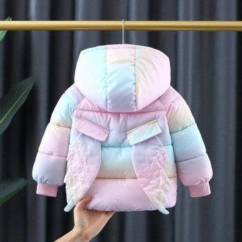 Manteau bébé fille épais automne arc-en-ciel
