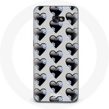Hülle für Samsung Galaxy A3 2016, schwarzes Herz-Design