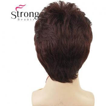 Perruque Courte Homme Marron-Blond Mou Illustre Bang Capless Fibre Haute Résistance Chaude