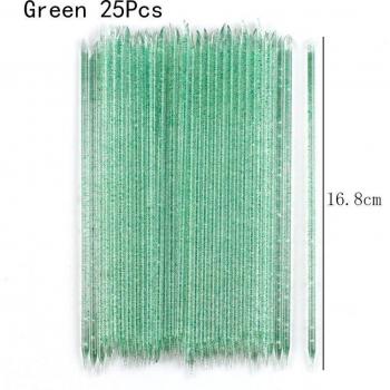 Double End Crystal Cuticle Pusher and Nails Cleaner Tool 16.8cm (25 PCS)