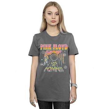 Pink Floyd Live at Pompeii Charcoal Babe‑Fit Cotton Shirt – Women, Medium