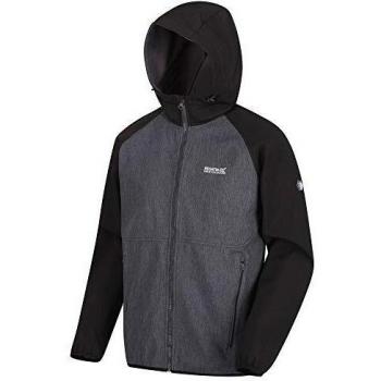 Regatta Arec II Softshell‑Jacke für Herren – Kapuze, Wetterfest, Schwarz, XXXL